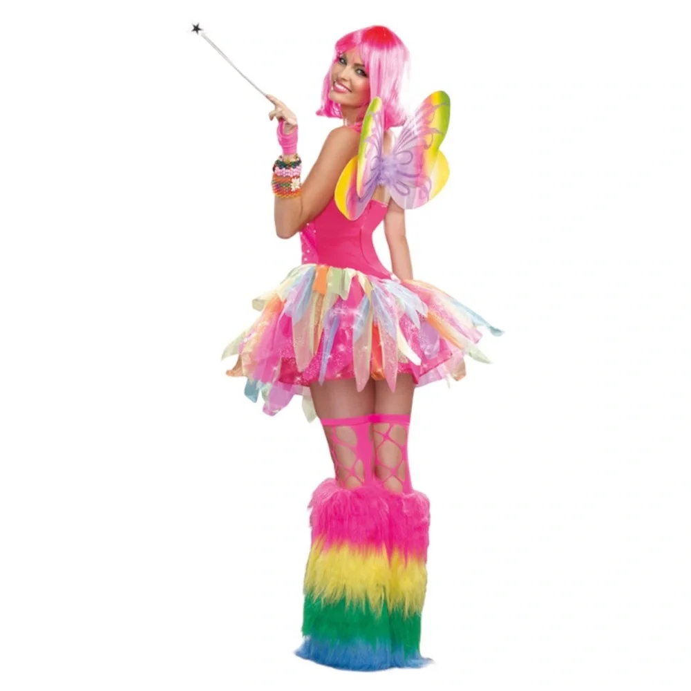 Adult Rainbow Fairy Costume by Dreamgirl Size Small - Picture 2 of 6